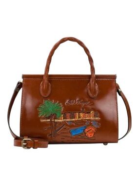 🌴NEW! St. Tropez Handbag with Handpainted and Embossed Design